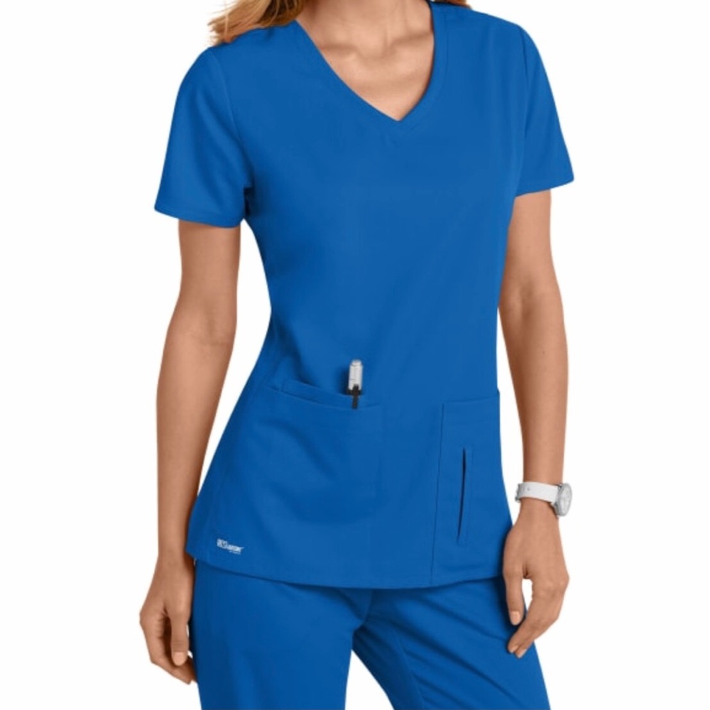 Grey's Anatomy Active Scrub Top Royal Blue M